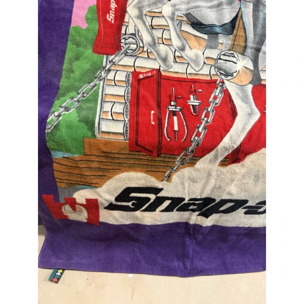 Snap-On Knight Shining Armor Beach Towel  Vintage Swingster Rare Tools Wrench